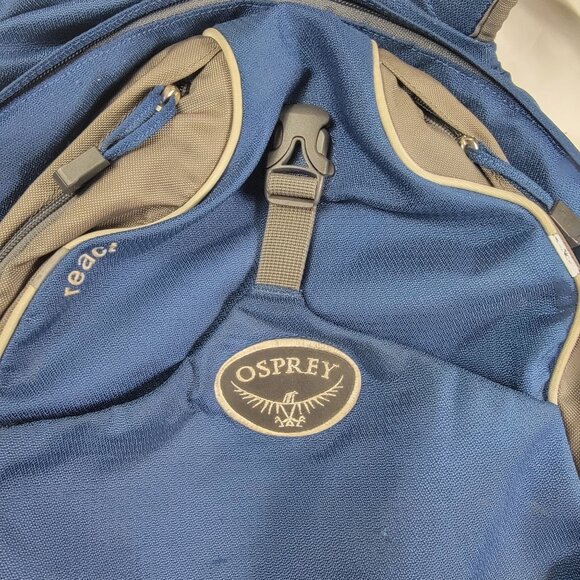 Osprey React 28L Adults Blue Gray Resource Series Daypack Backpack Camping Hike - Picture 5 of 11